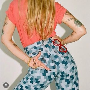 Judi Rosen New York Joan Jean Patchwork bleach